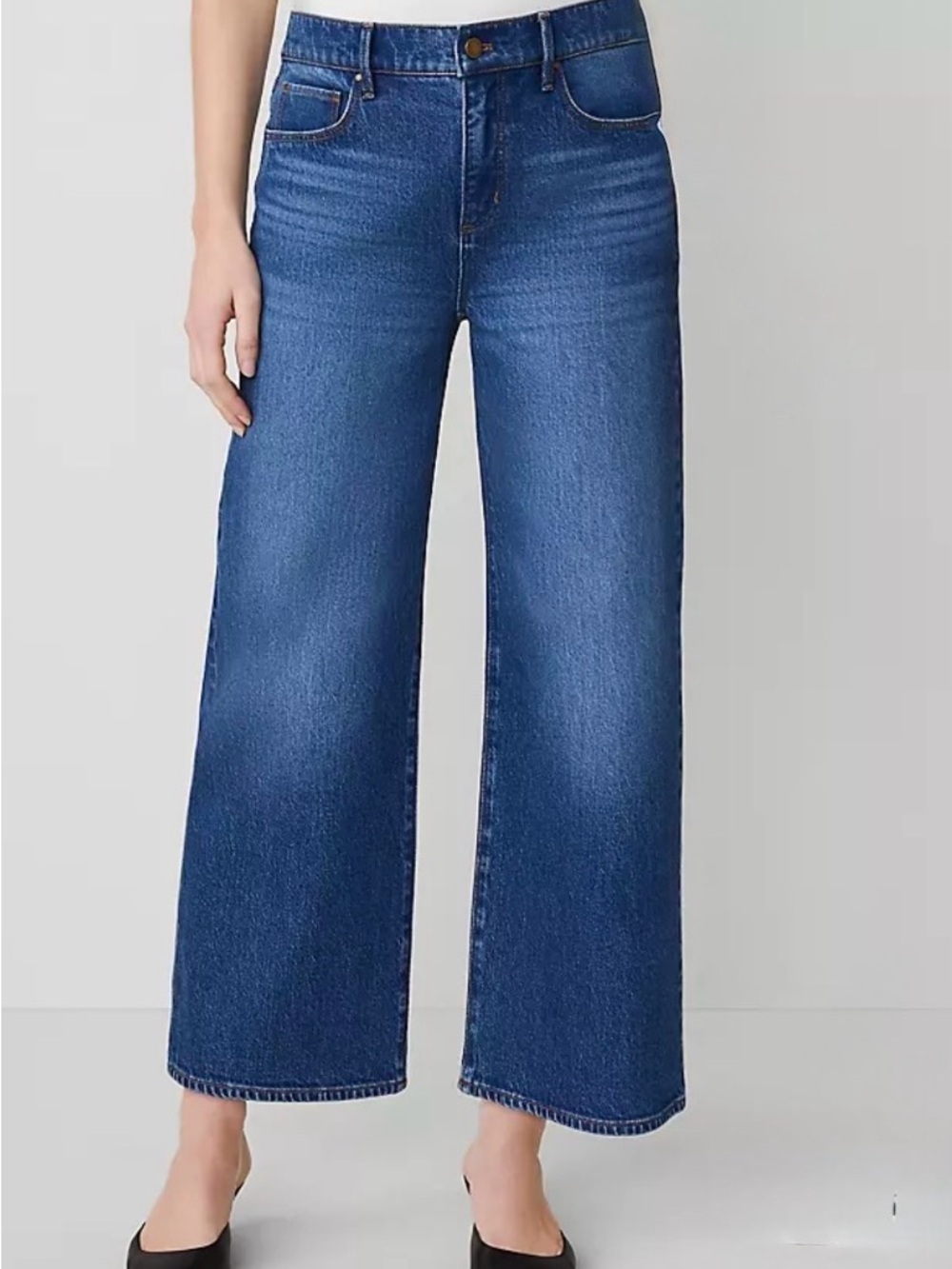 Ann Taylor Women's Wide-Leg Jeans in Light Denim Blue